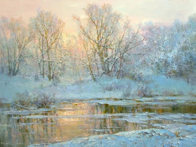 写实主义风景油画色彩和光线都充满着浪漫的情调