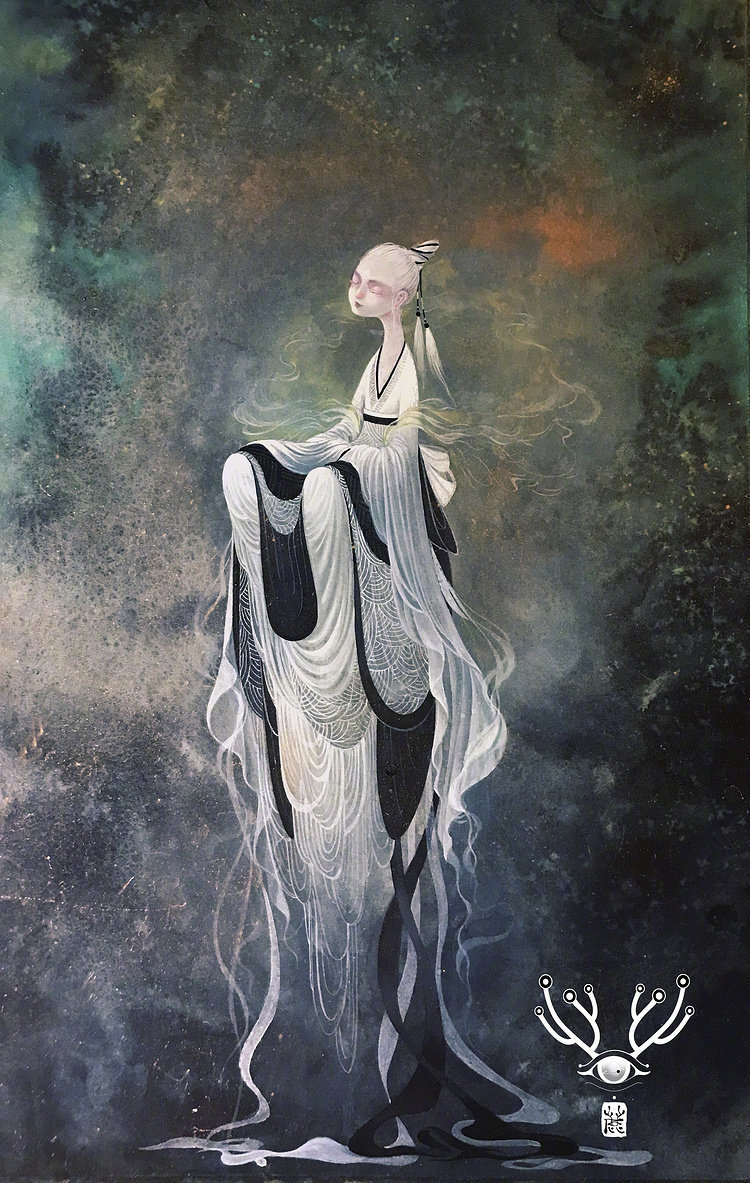 很仙的古风插画真是神仙画神仙了插画师付璐