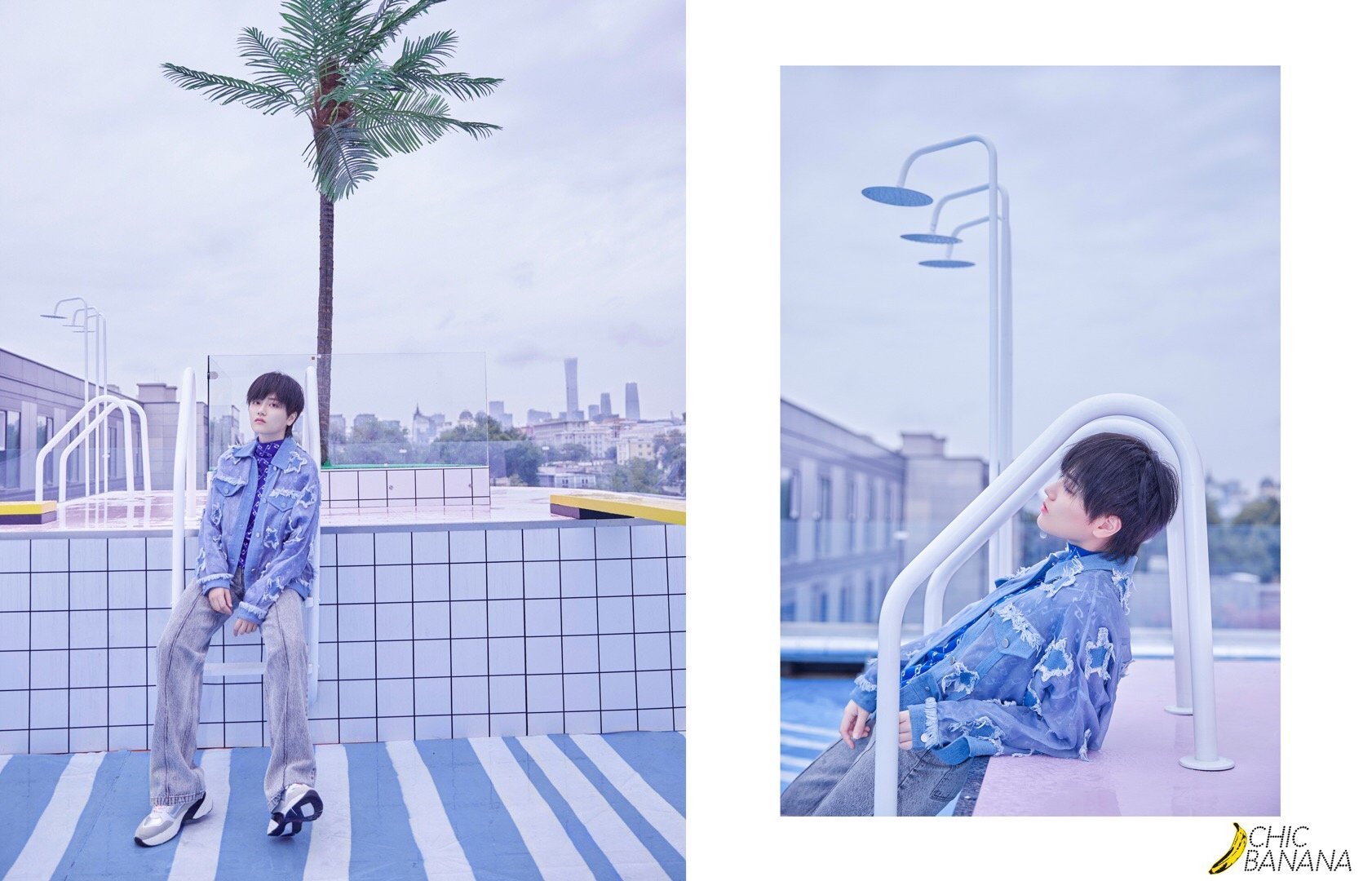 初秋里的一抹蓝色,恰如@叶禹含rohar 的清冷气质