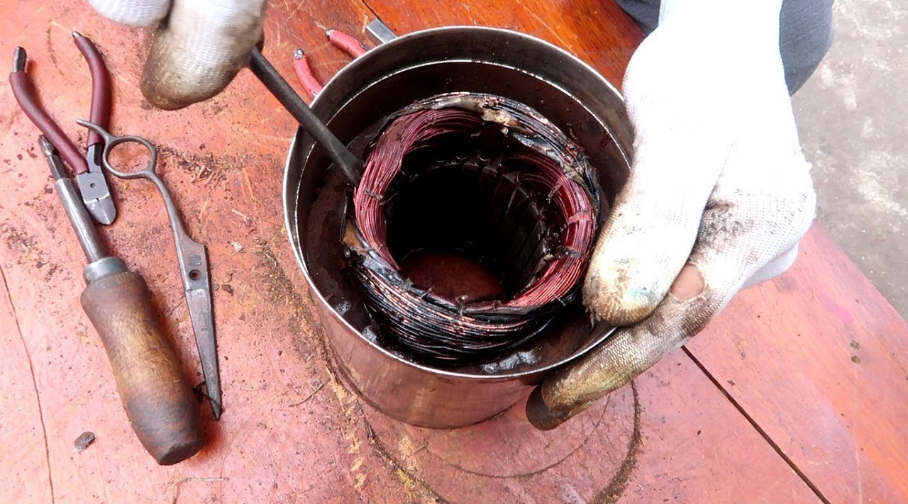 潜水泵电机维修多看几次估计自己就能学会修电机