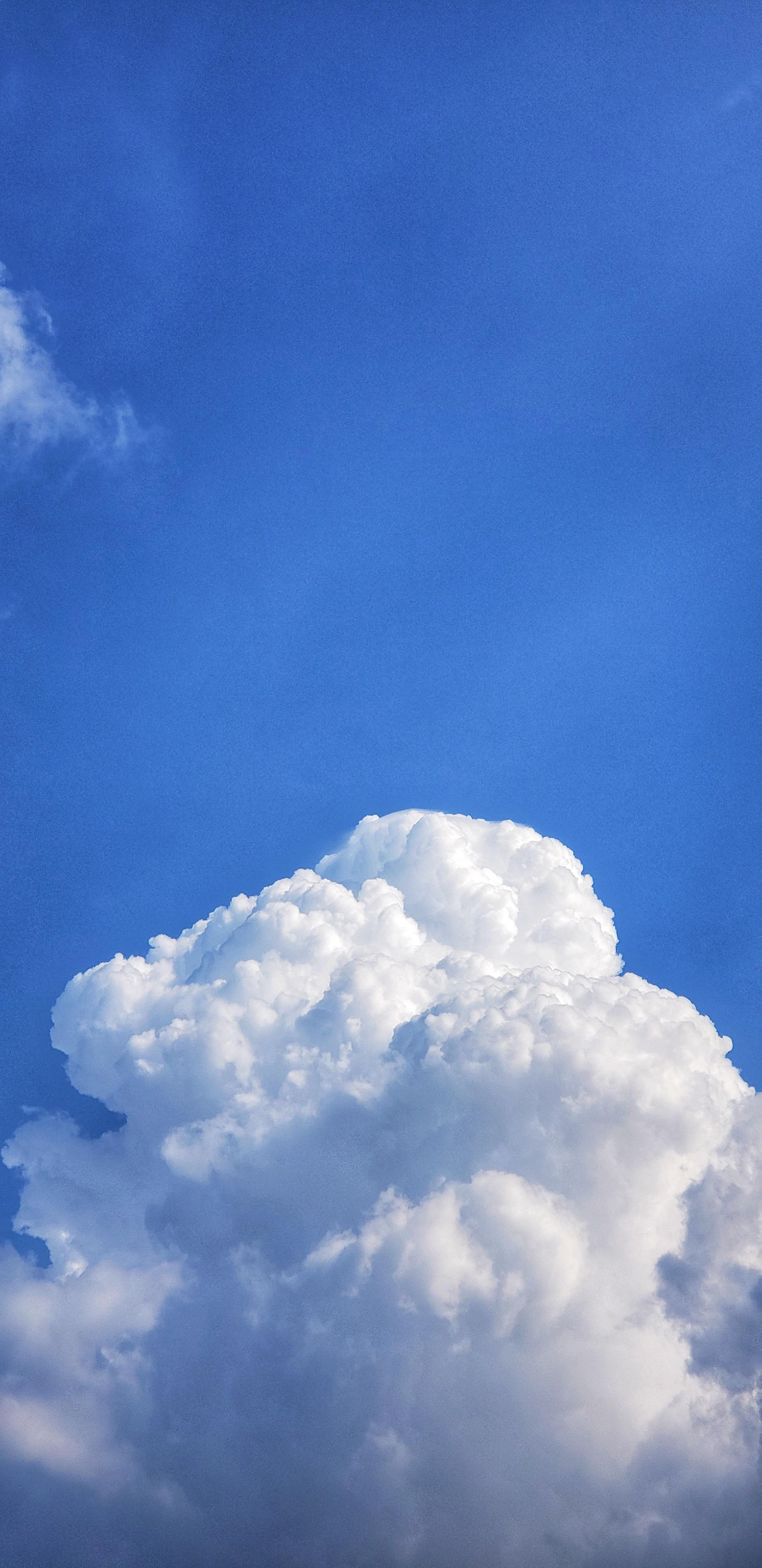 老家的云朵十分美丽像游客一般在明净的天空上飘来荡去