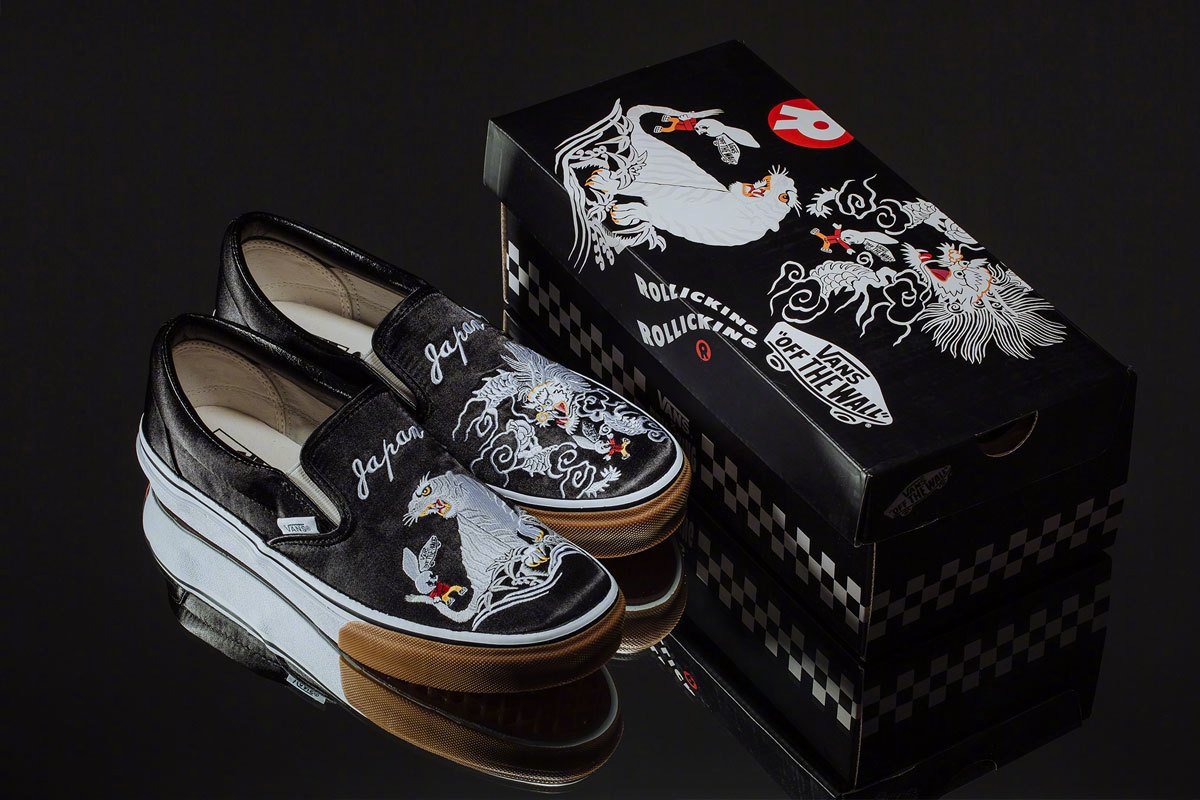 中野史郎主理的日本品牌rollicking 携手vans 带来一双融入日式刺绣