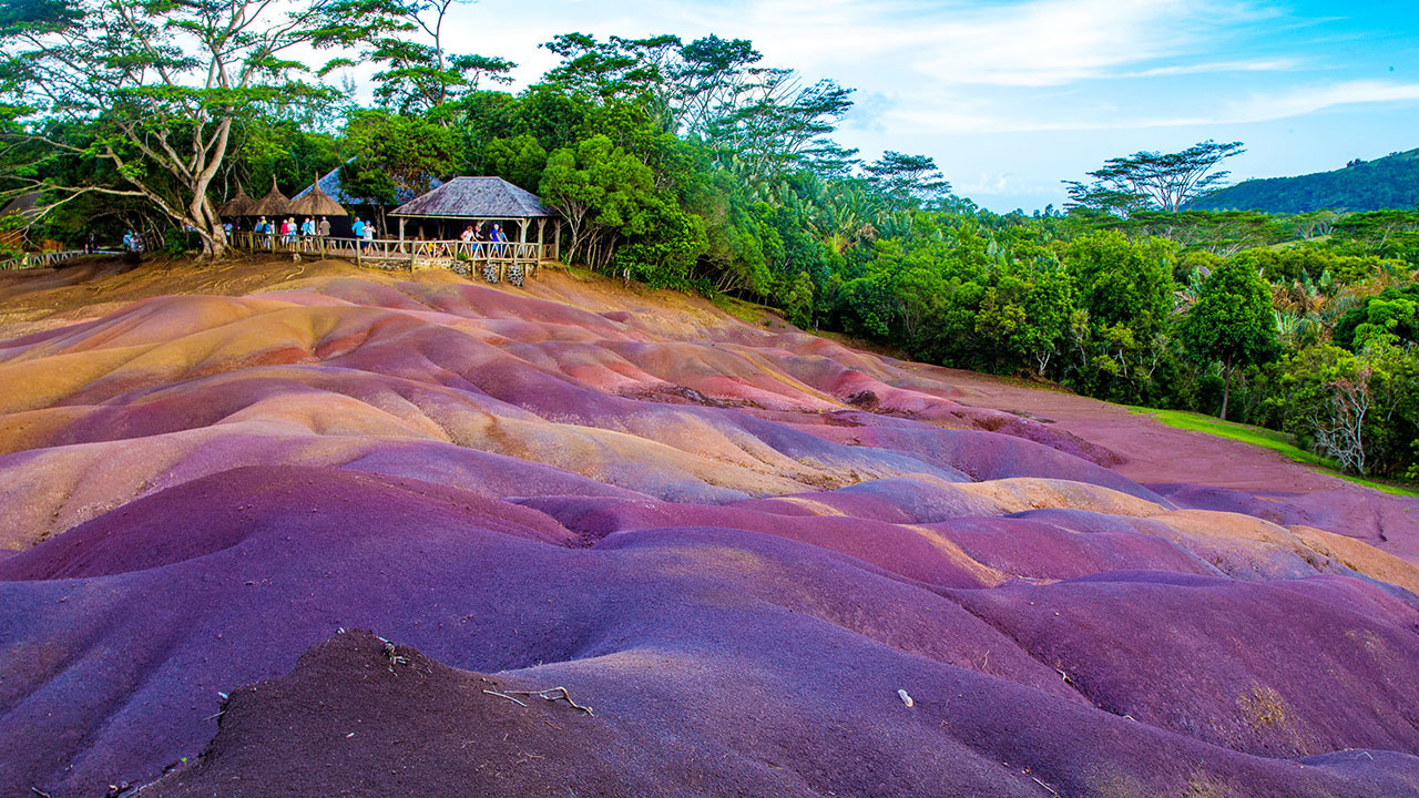 毛里求斯的七色沙丘