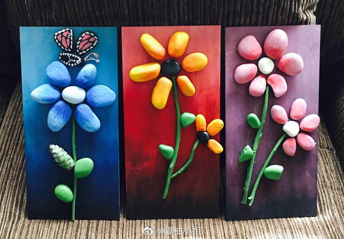 二十几款石头花朵装饰画,美美哒!