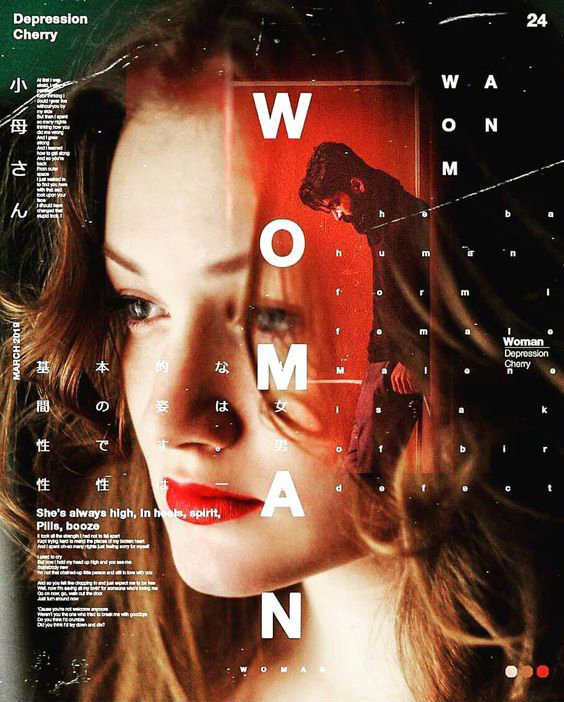 人物搭配文字海报版式设计参考