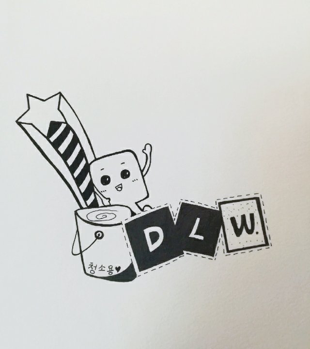 简笔画 爱劳动黑色水性笔阳光明媚的天气 最适合大扫除啦作者