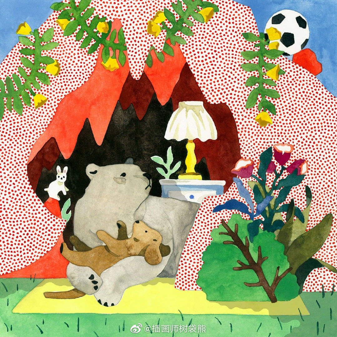 法国插画师 julia spiers《阴凉处小憩》绘本插画设计作品