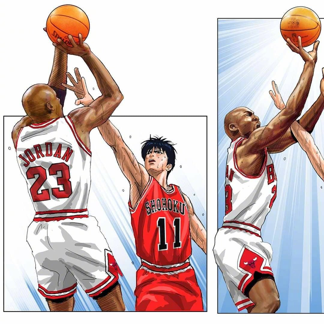 乔丹vs流川枫!神奇的同框ig:kzdeng_高清图集_新浪网