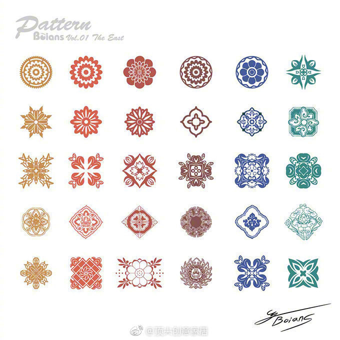 中国传统花纹图案