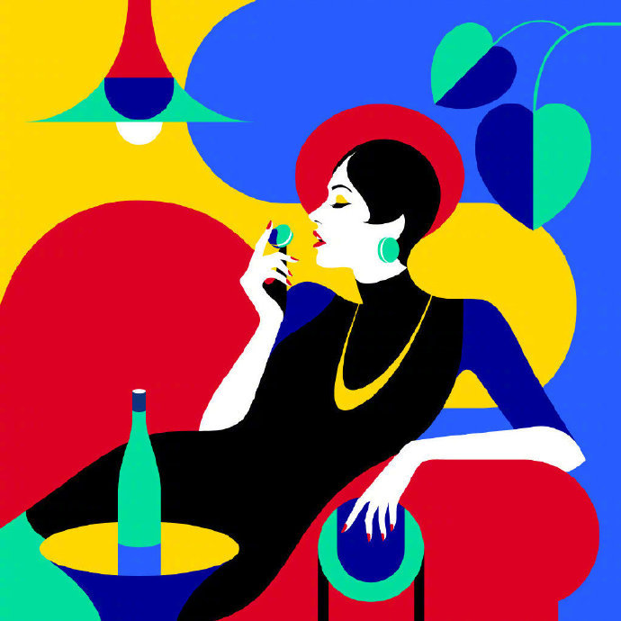 简约优雅的插画色彩与不羁vogue御用插画师malikafavre