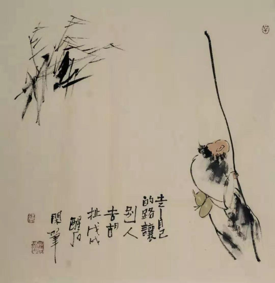 他的新文人画有5大艺术特色一些朋友看后说有减压功效