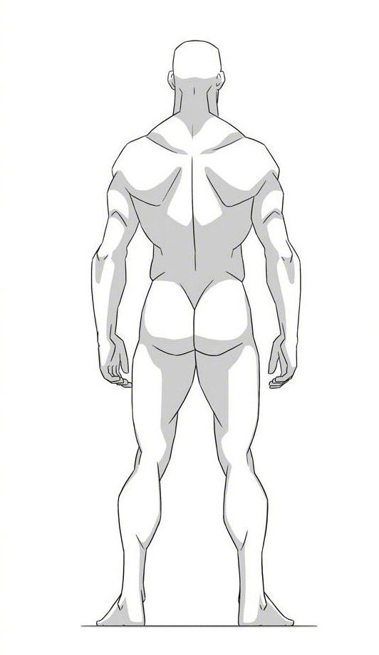 一组男性全方面姿势布光绘画设计参考转需