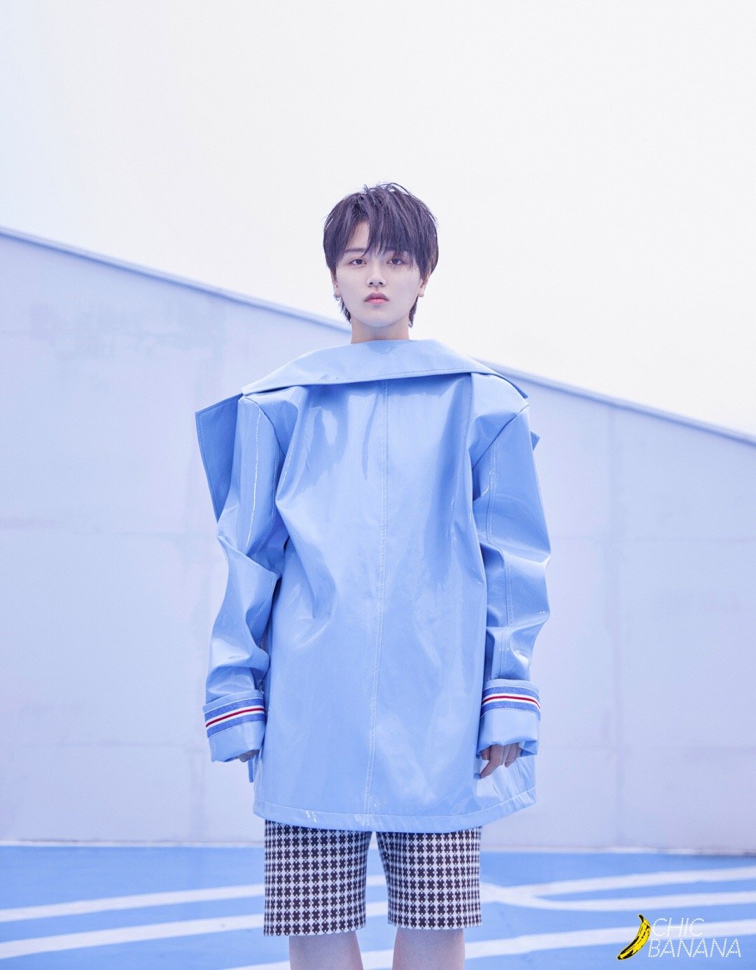 初秋里的一抹蓝色,恰如@叶禹含rohar 的清冷气质