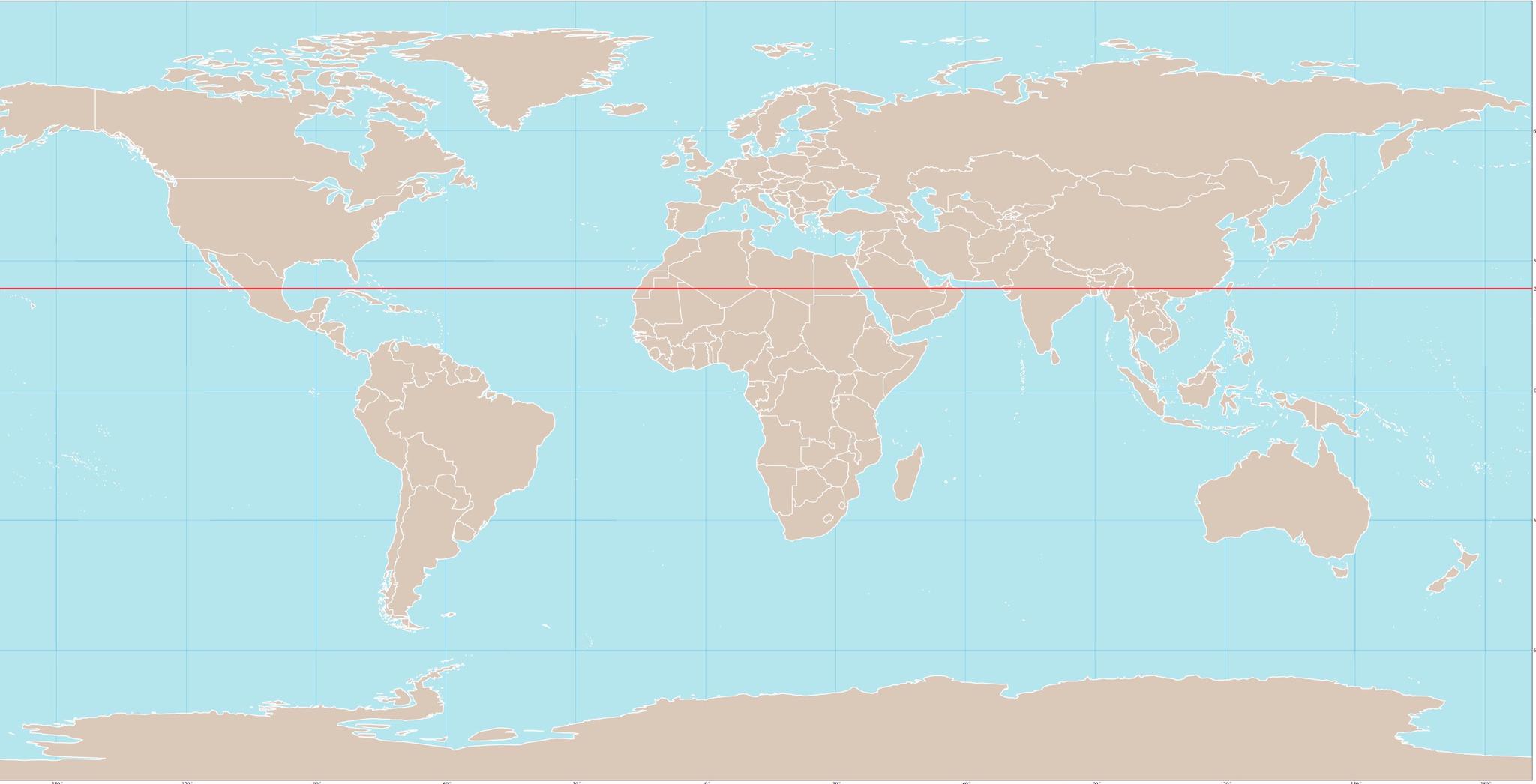 北半球简易地图图片