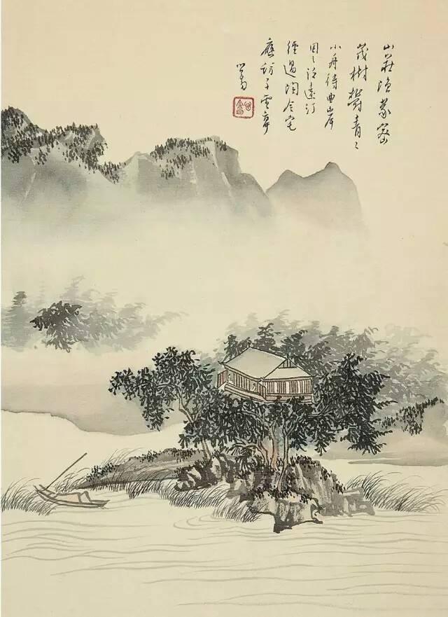 溥儒 山水画册页欣赏