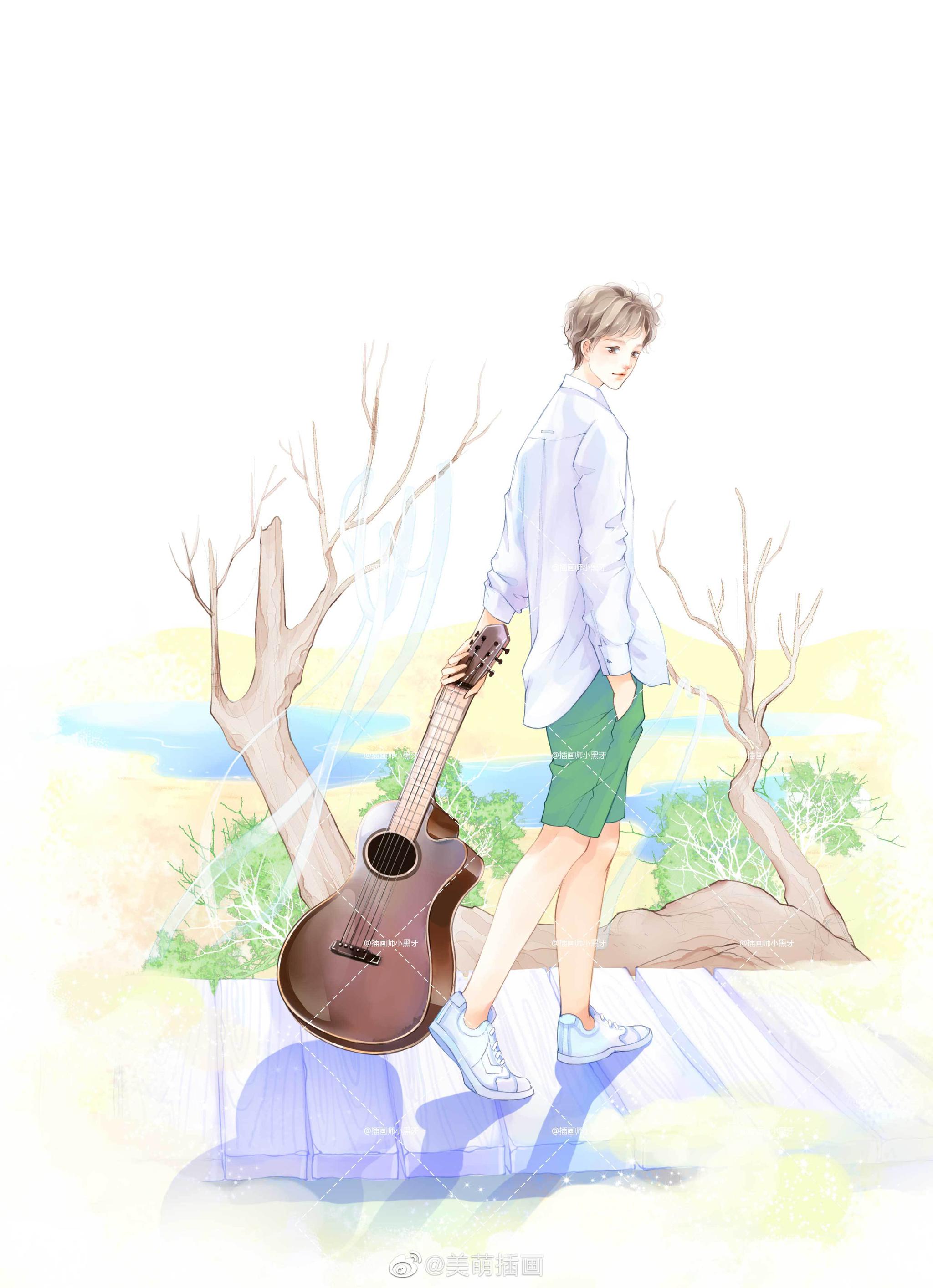 小黑牙笔下的少男少女都那么清纯可爱真的好棒哦^0^~@插画师小黑