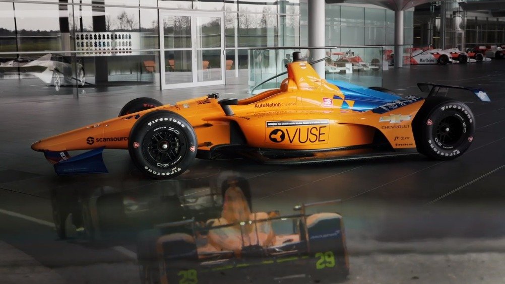 迈凯伦车队indy500赛车涂装公布,阿隆索今年将继续冲击三冠王