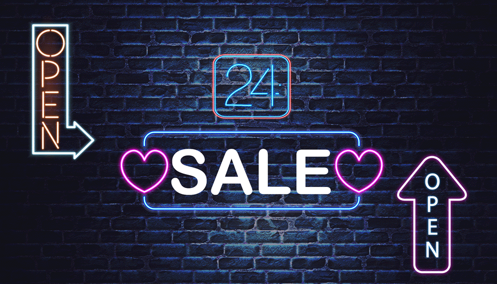 霓虹灯电商装饰gif素材马上抓人眼球的超强设计设计图by摄图网