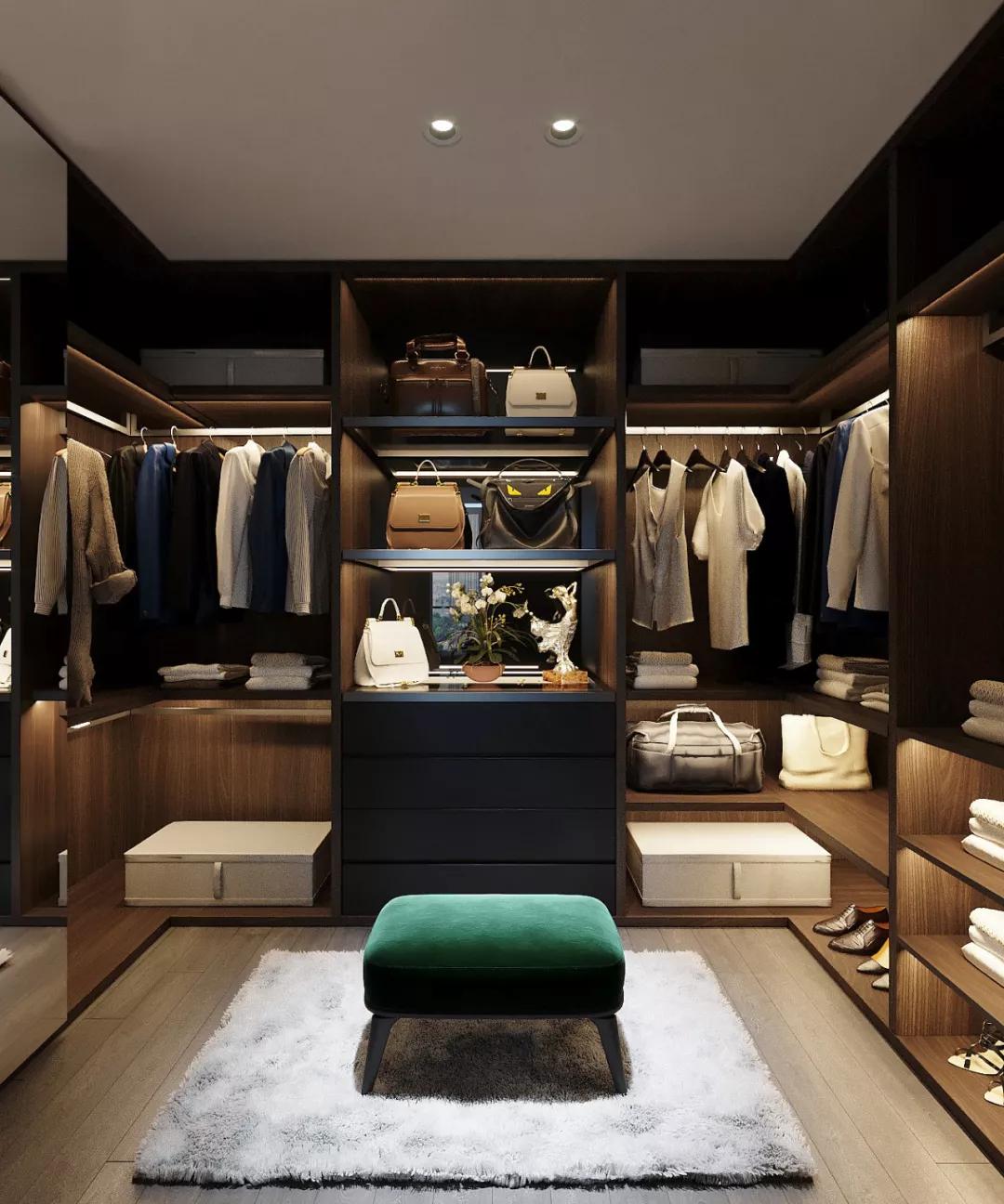 豪宅的衣帽间岂止两排柜子那么简单