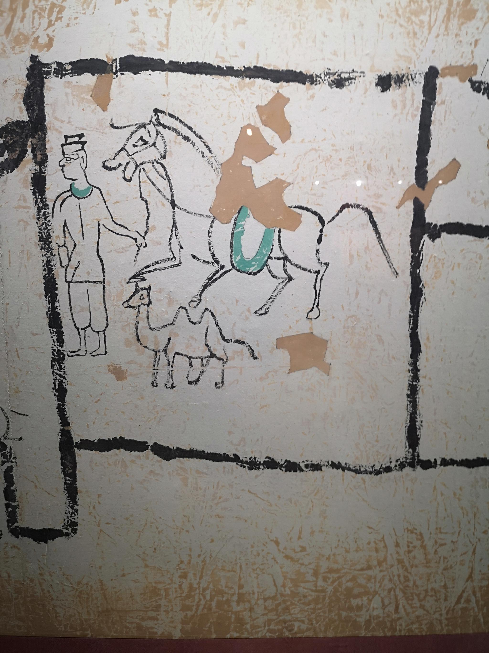 吐鲁番阿斯塔纳古墓群出土的魏晋时期田园生活图画工拙朴