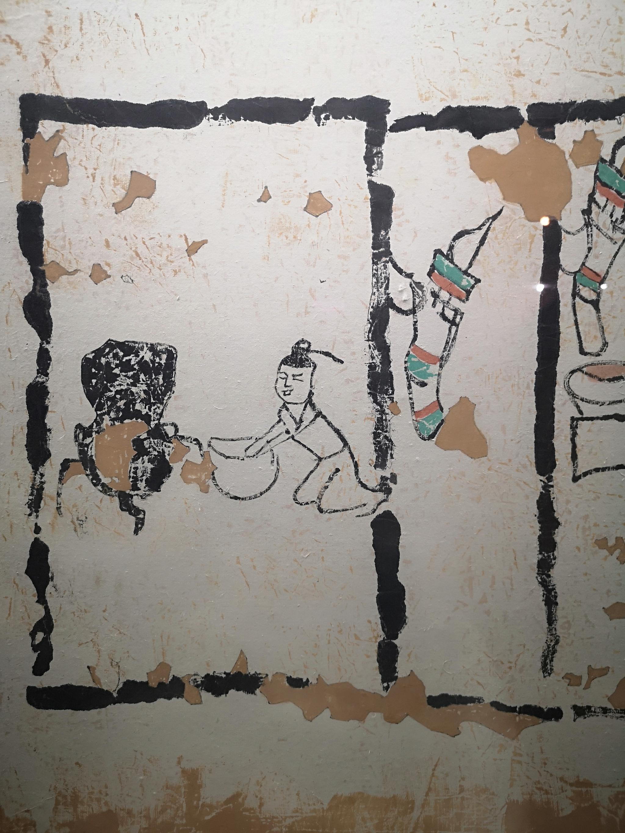 吐鲁番阿斯塔纳古墓群出土的魏晋时期田园生活图画工拙朴