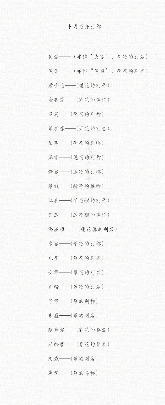 各种花卉的雅称别称太美了