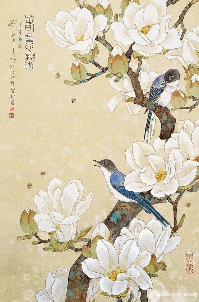 刘菊清老师花鸟工笔画十五幅幅幅精美让人舍不得移开眼