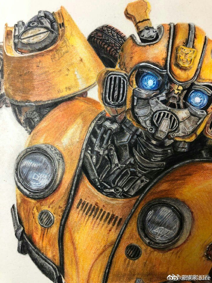 彩铅画手绘作品 大黄蜂作者@楚寒冰ice|彩铅画|大黄蜂|楚寒冰_新浪