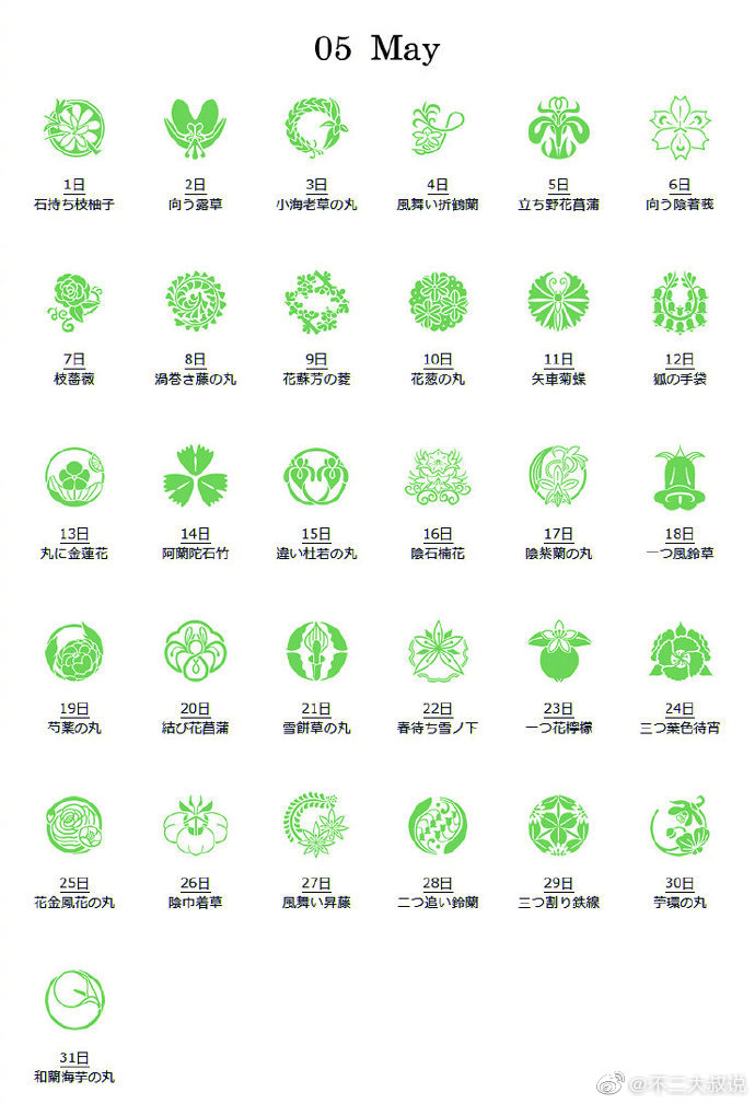 日本366日花个纹