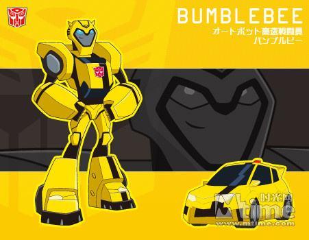 从上图中可看到,这部动画"大黄蜂"外貌是g1老版和真人版形象的结合.