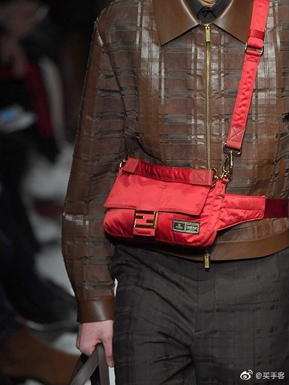 Fendi X Porter 法棍包换上了porter招牌式的尼龙防水面料