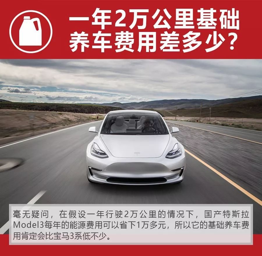 30多万买国产特斯拉Model3还是宝马3系，养车费用差多少？