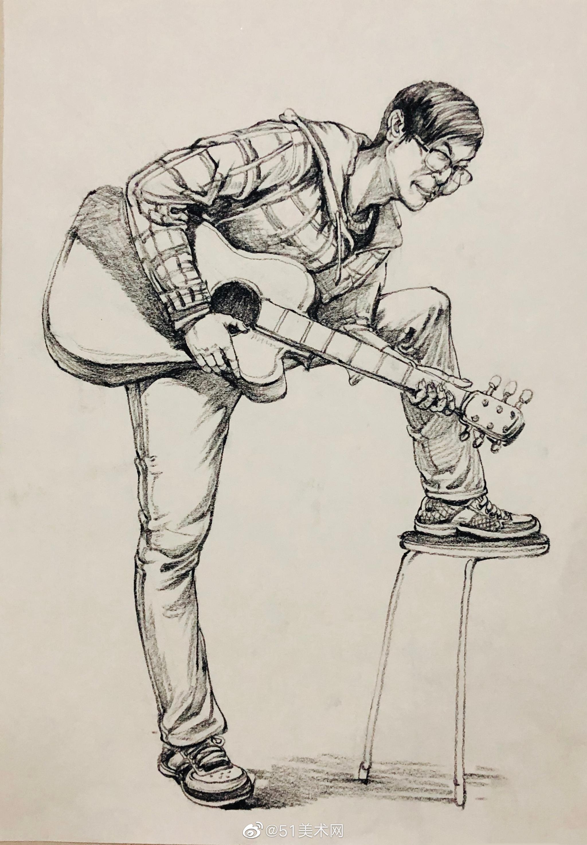 单人速写| 多看临摹,找到感觉～_高清图集_新浪网