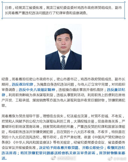 涉严重违纪违法行为