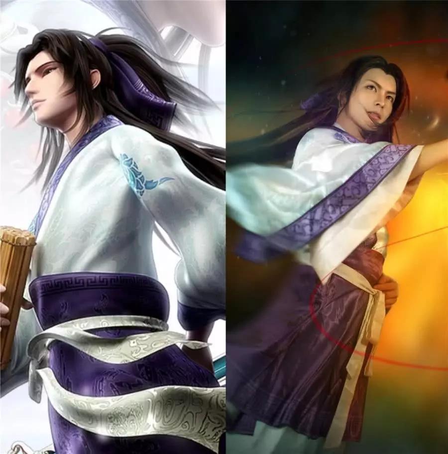 秦时明月神还原的cosplay墨鸦攻气十足