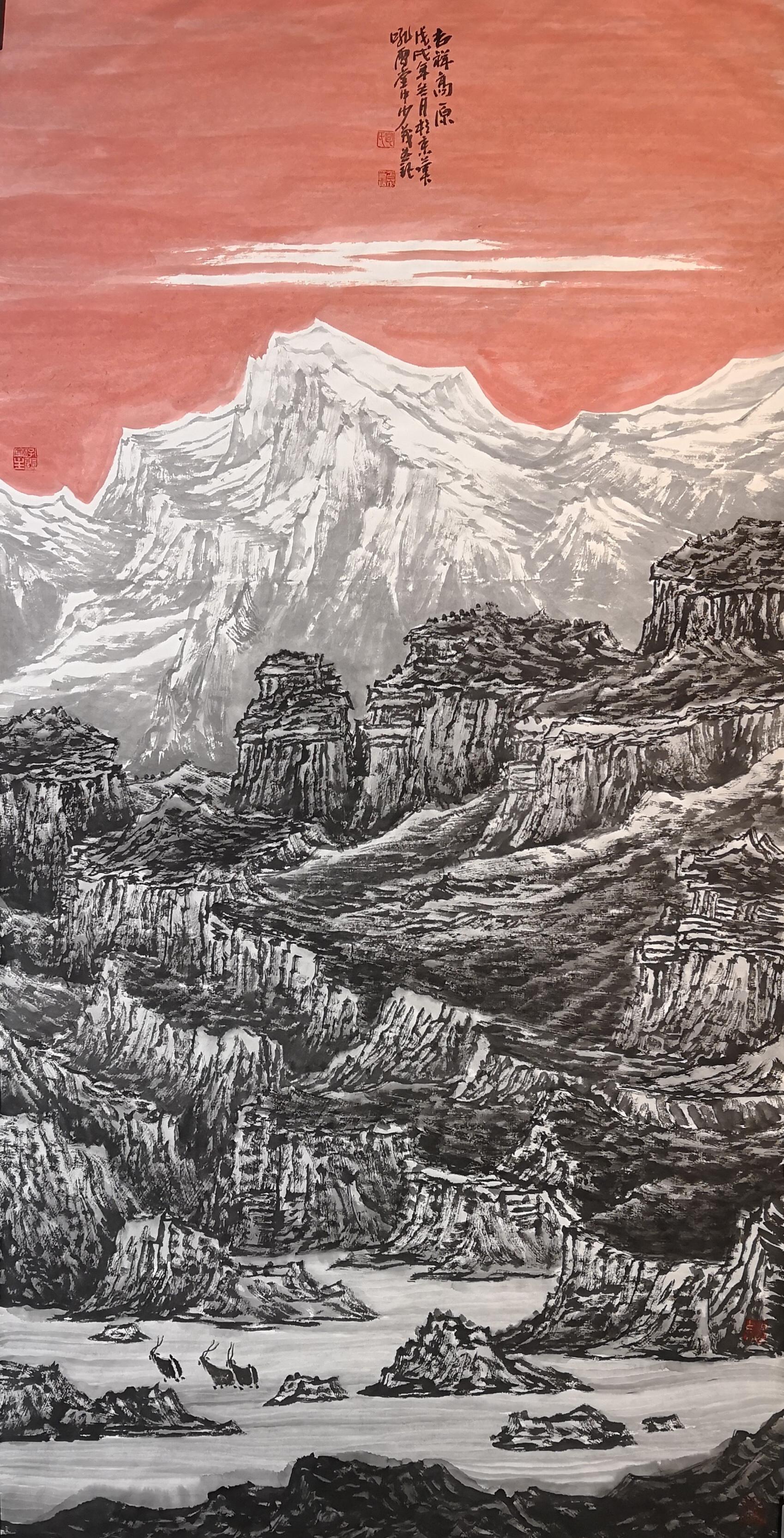 浑厚淳朴,境界高远——包少茂西部山水画作品|情致|笔墨|西域高原