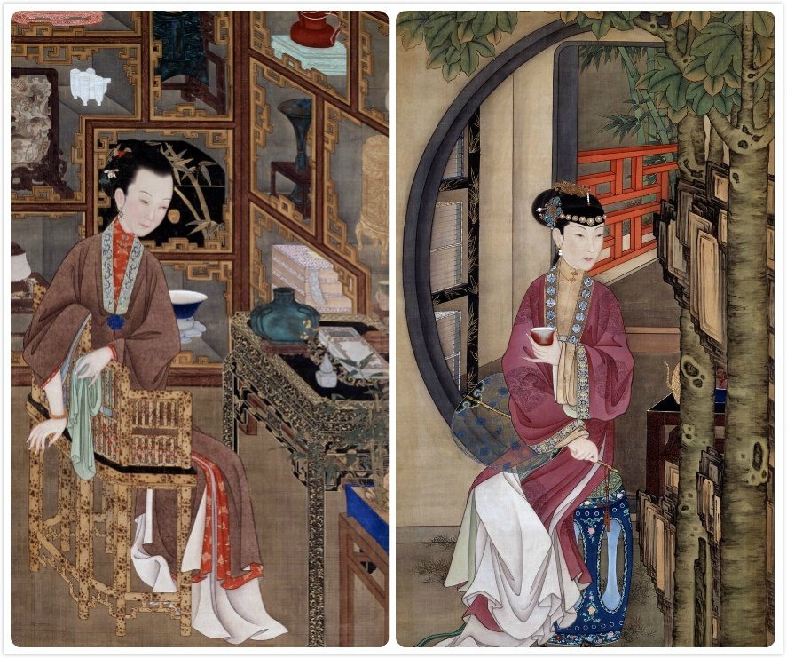 《十二美人图》,藏于北京故宫博物院