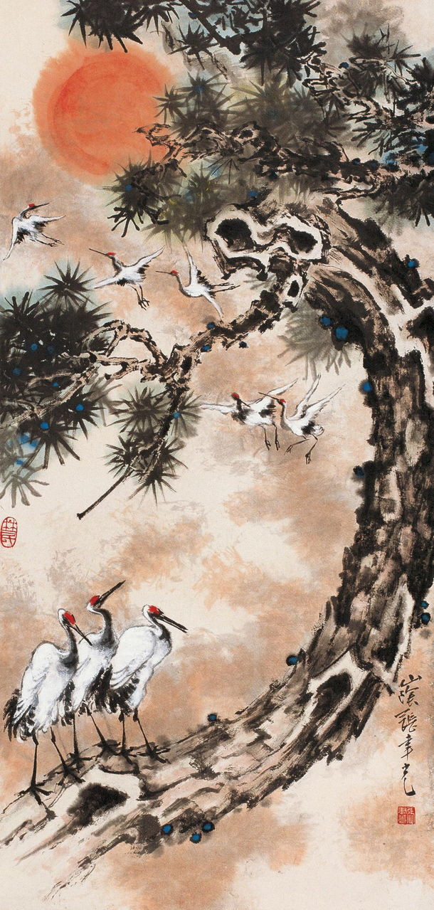 民国海派画家张聿光花鸟画作品欣赏