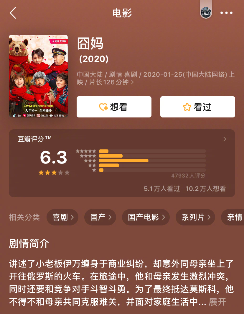 徐峥《囧妈》网播真的很明智吧!