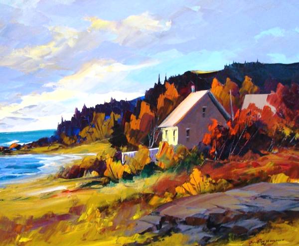 这组风景绘画作品简洁明快对比度强,很适合初学者学习!