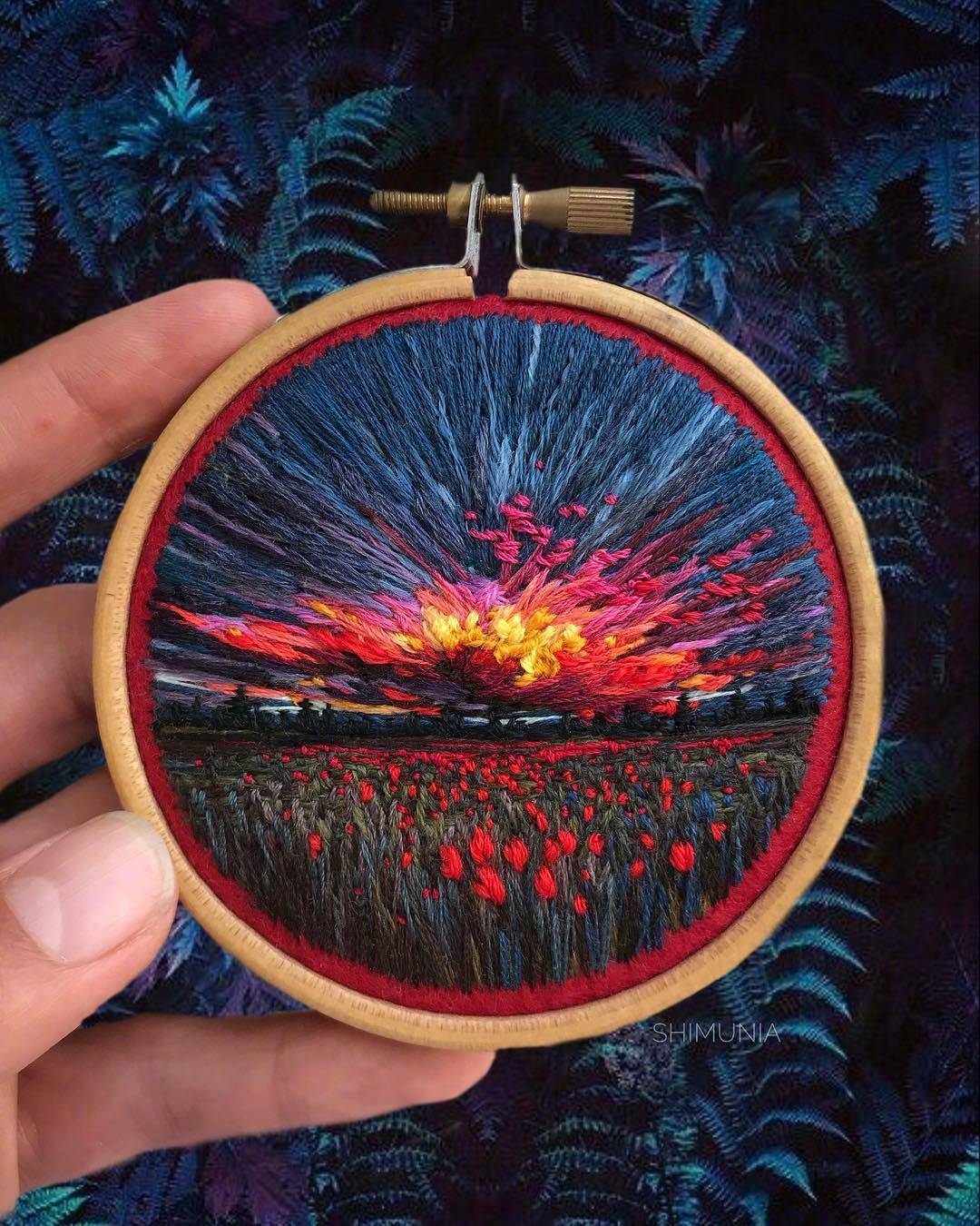 俄罗斯艺术家 vera shimunia 刺绣作品 | www.etsy