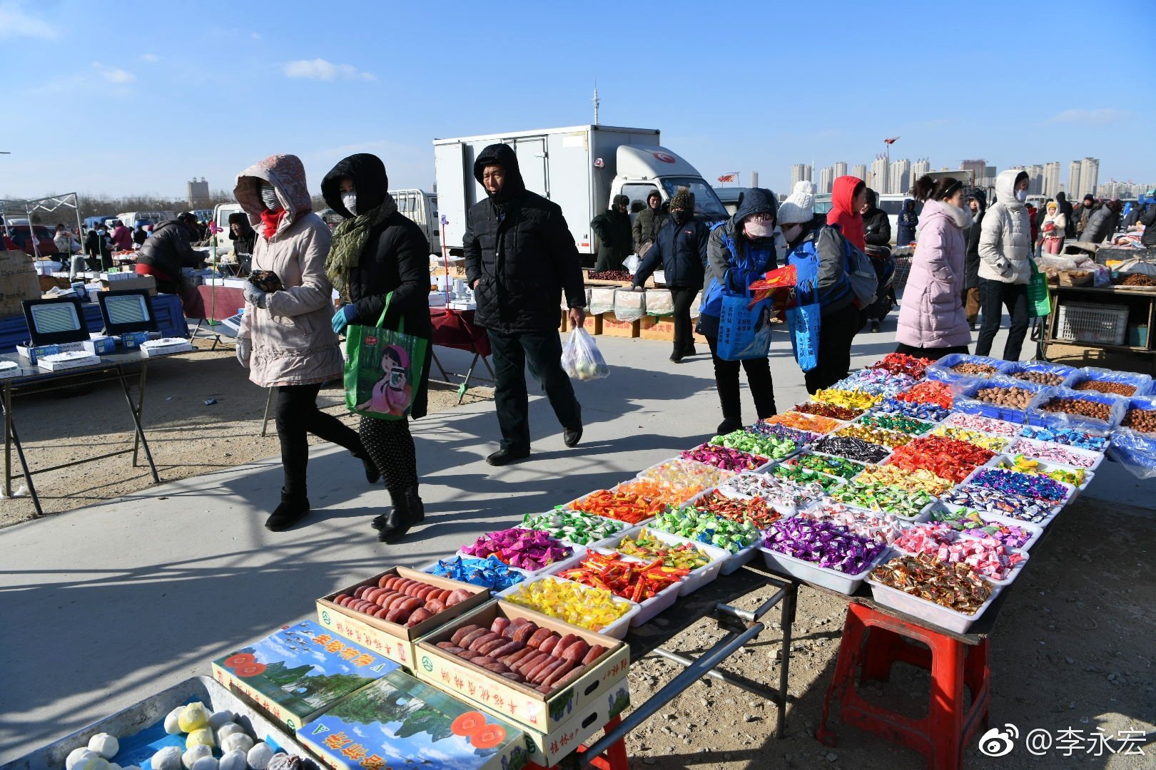 2019年1月15日,营口鲅鱼圈红旗大集,记录,赶大集,看大戏.