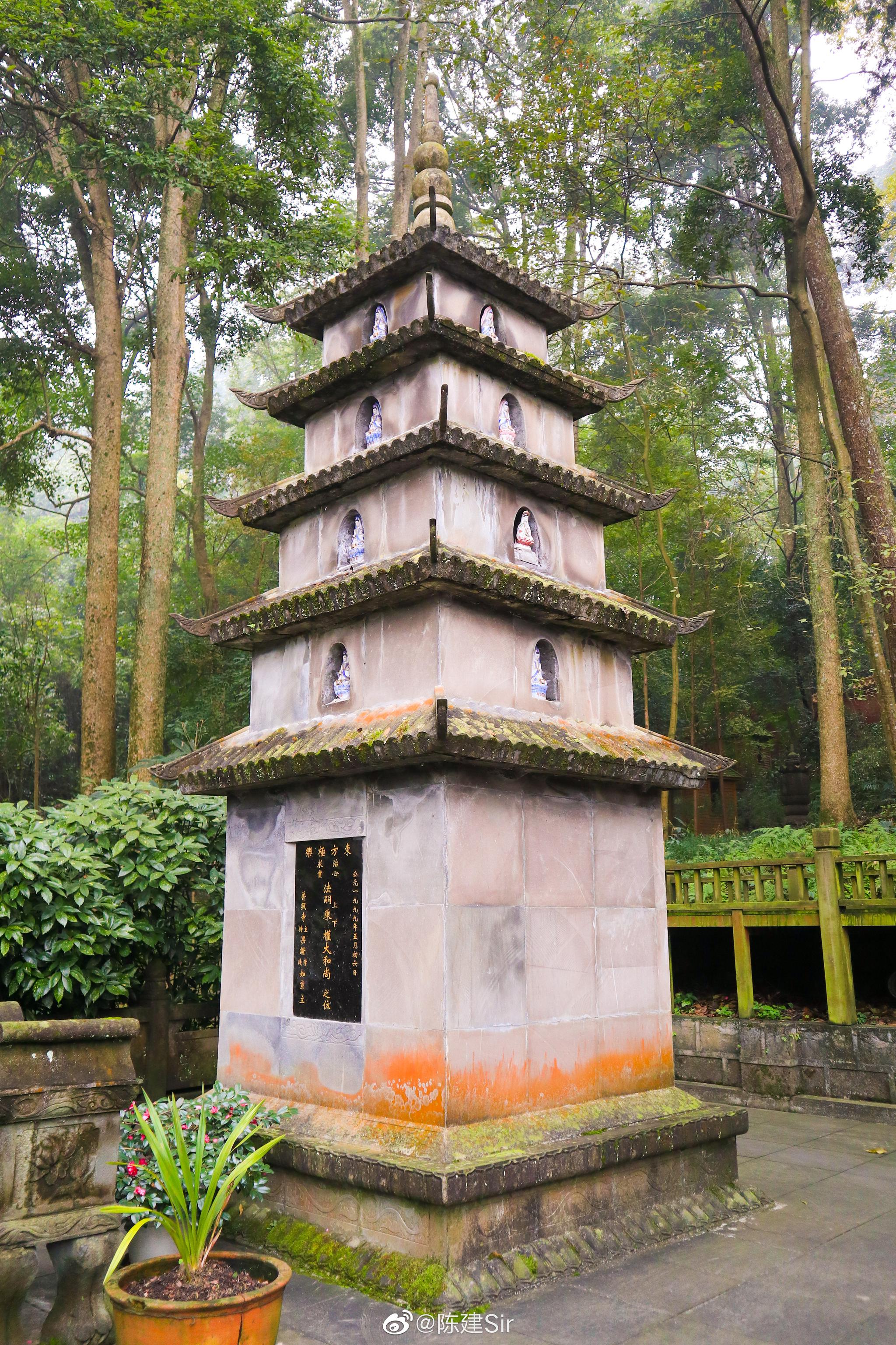 去过很多次的青城山,这次探访了一座古老寺庙——普照寺;红墙青瓦