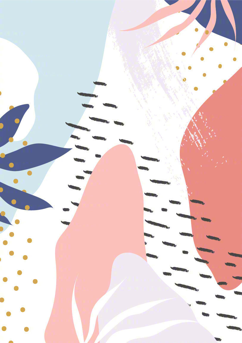 色彩柔和的流行色系配色