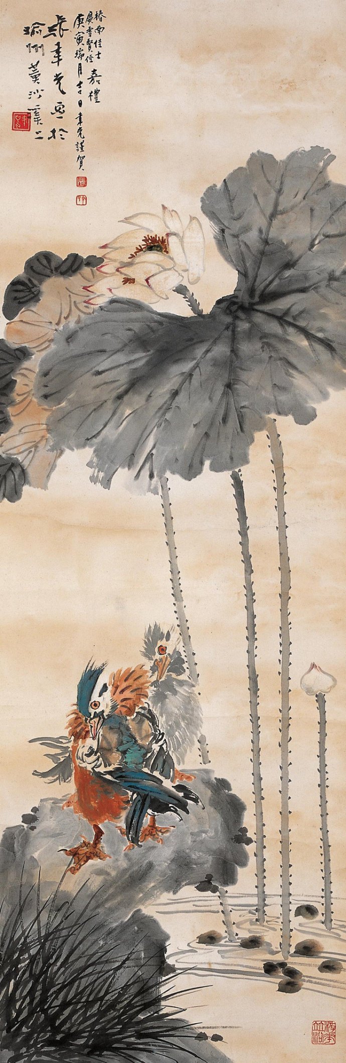 民国海派画家张聿光花鸟画作品欣赏