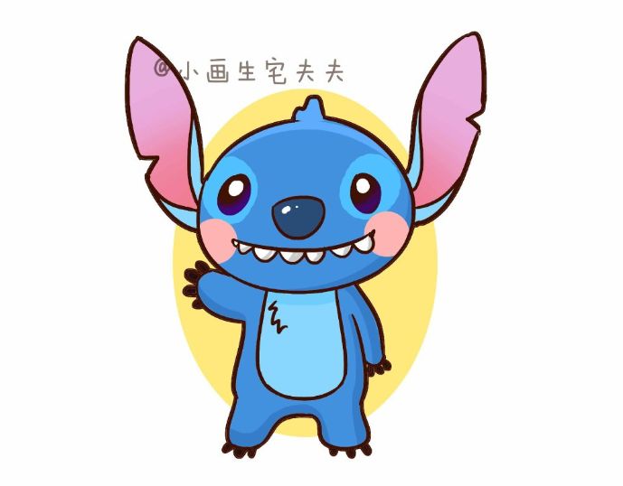 卡通人物简笔画史迪仔的画法教程一步一步教大家画史迪奇