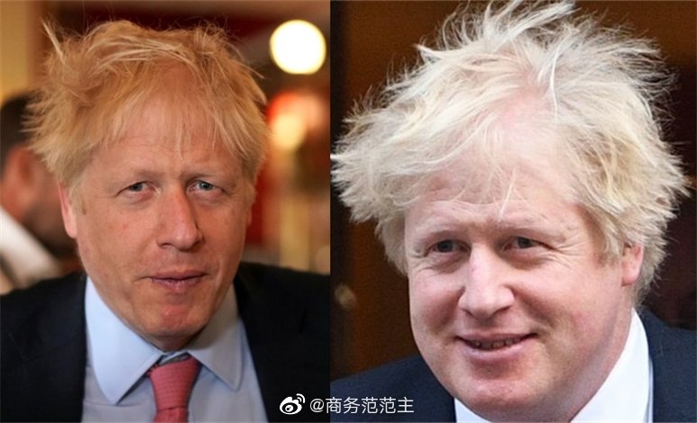 他一头和川普相似的杂草金发.不仅经常风中凌乱