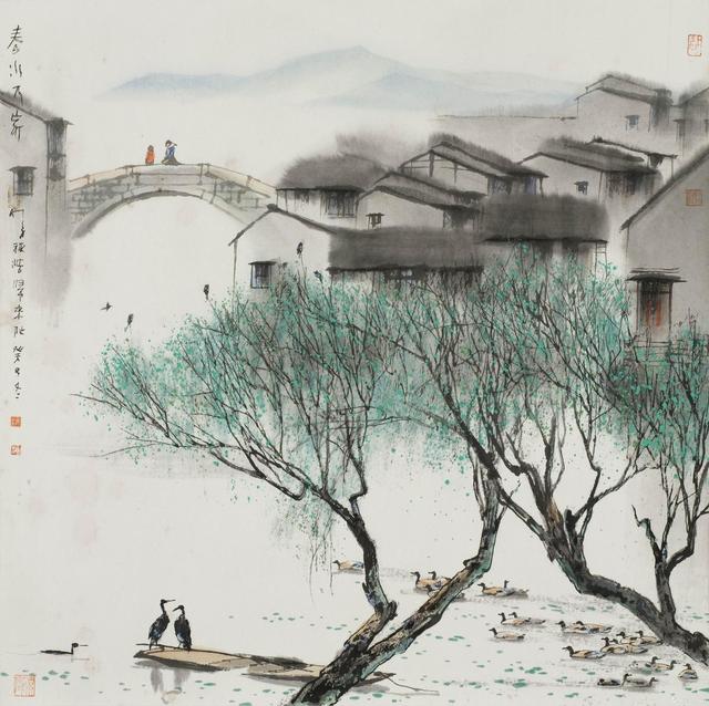 吴冠中都对其青睐有加,发现周庄第一人:杨明义水墨江南山水画