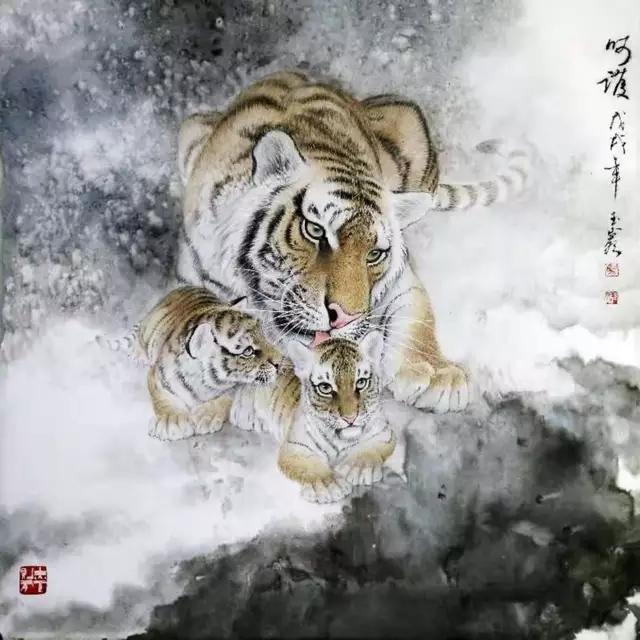 当代画虎名家马玉岩