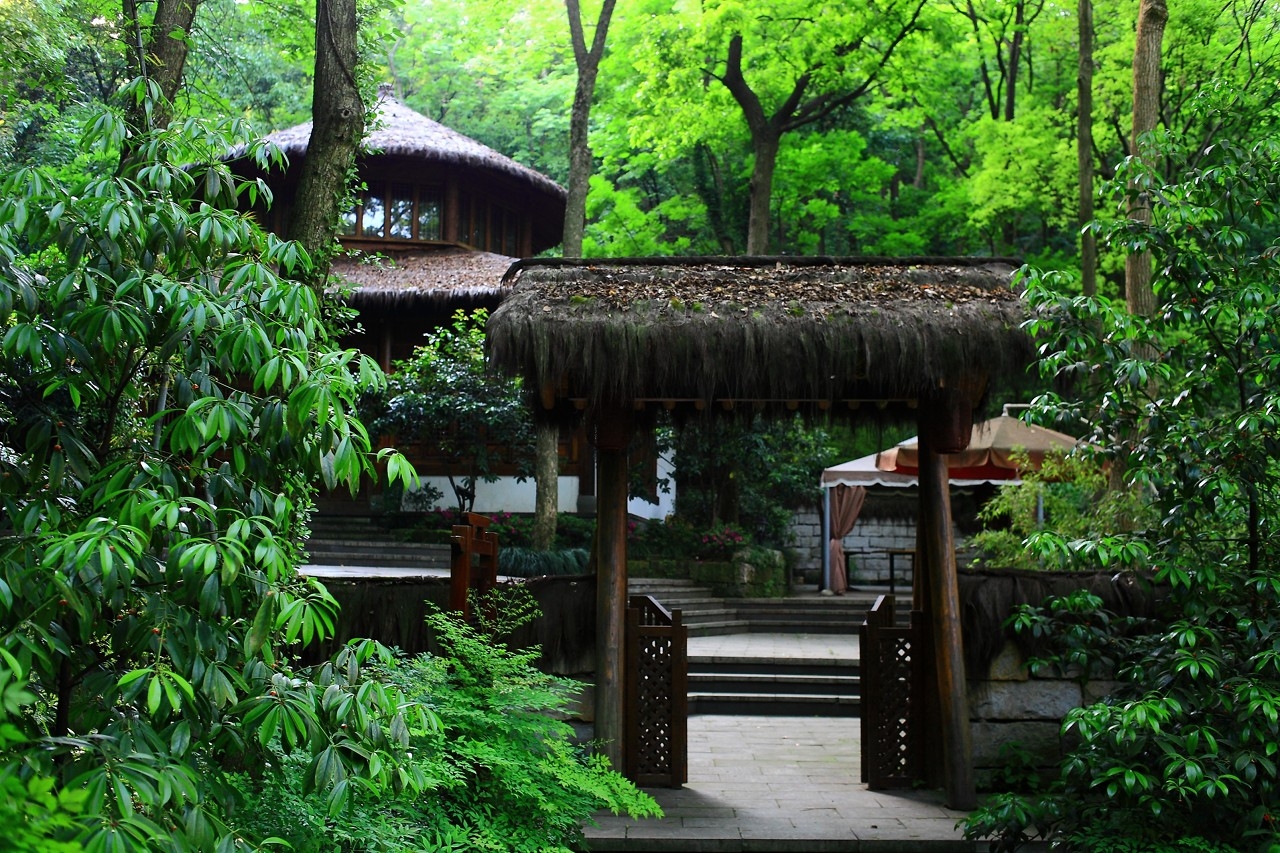 杭州的万松书院小阁幽窗是处都香了